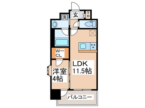 ｽﾌﾟﾗﾝﾃﾞｨｯﾄ中之島DUEの物件間取画像